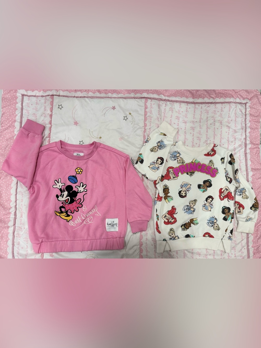 5T/ 5-6, Disney Princess & Minnie Mouse Sweaters Bundle (2 Items)